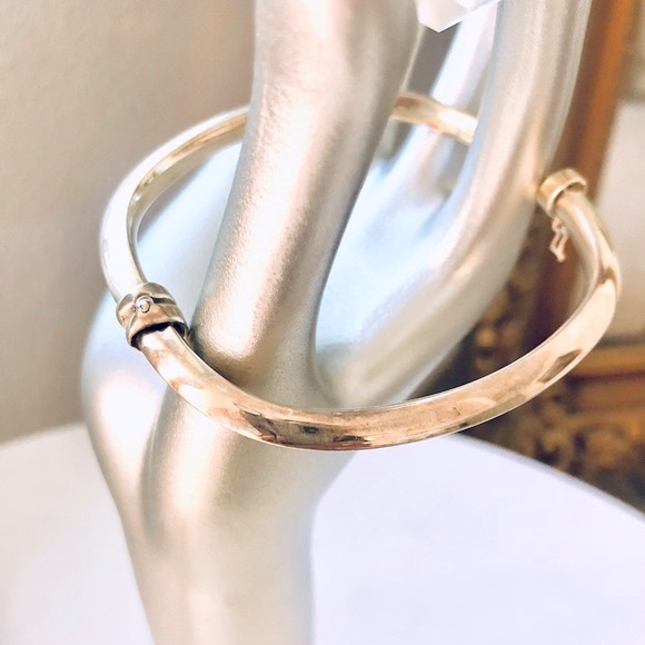 Vintage DYADEMA Silver Hinged Bracelet - Picture 10 of 10